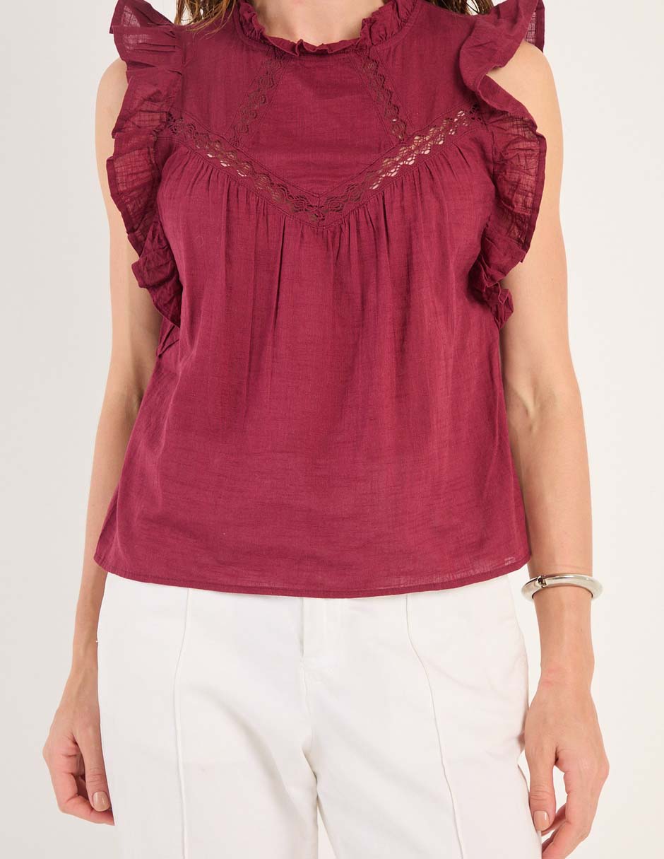 Blusa Week by Weekend manga corta para mujer