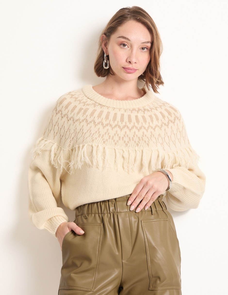 Suéter cuello redondo para mujer Suéter cuello redondo para mujer