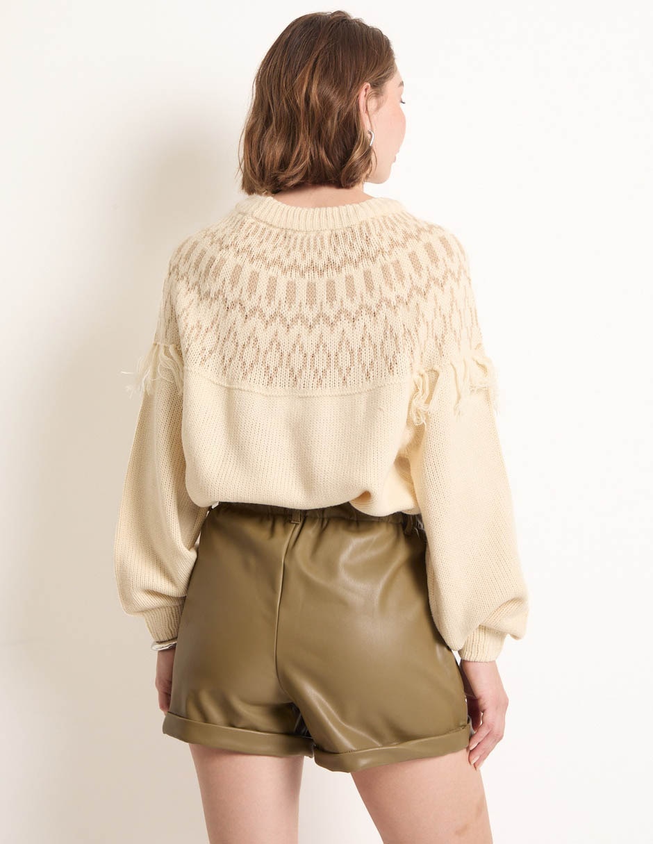 Suéter cuello redondo para mujer 5