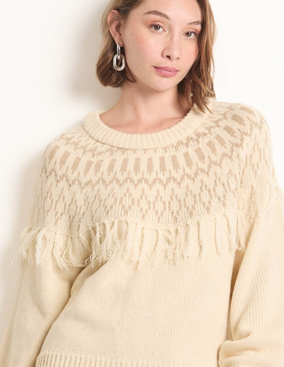 Suéter cuello redondo para mujer 2