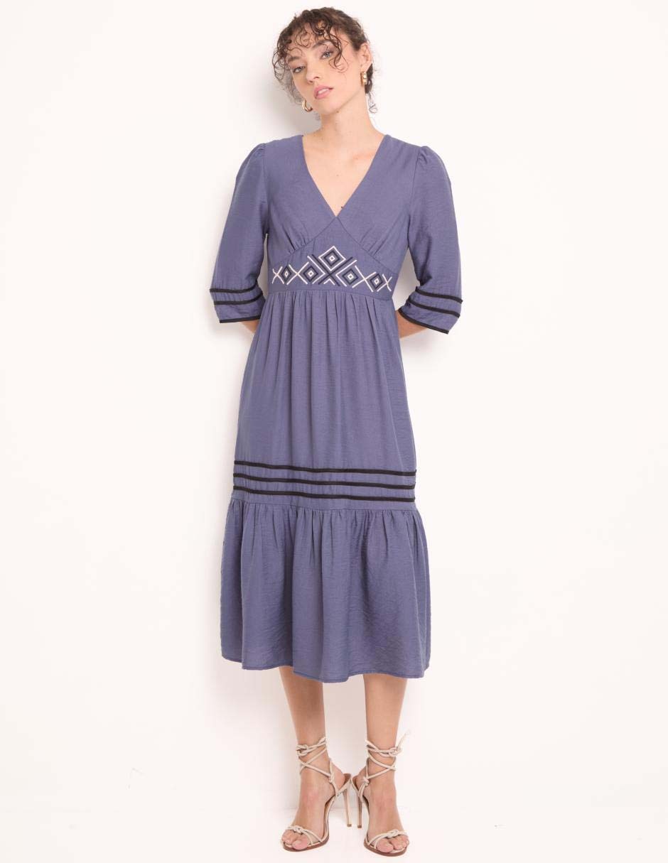Vestido midi casual para mujer