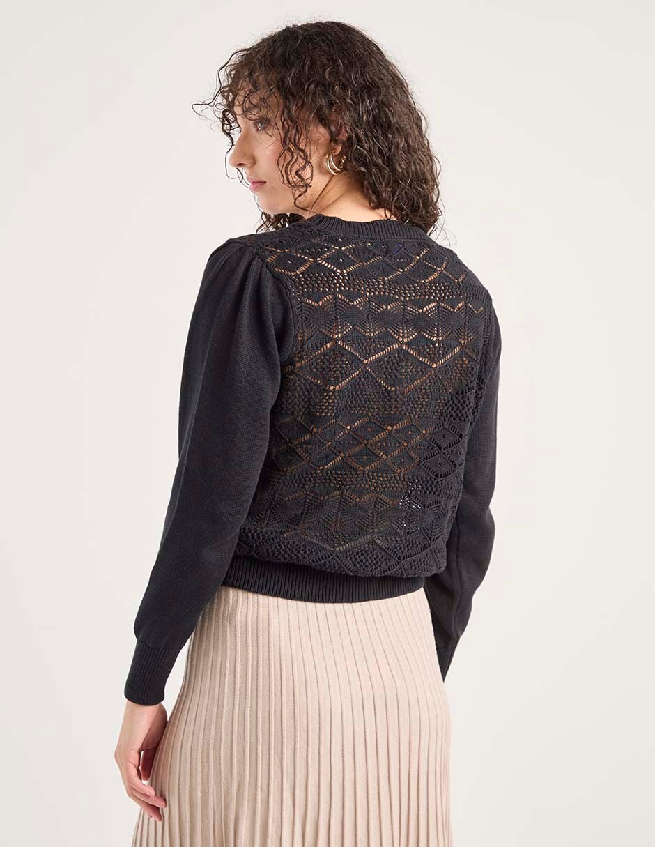 Suéter cuello redondo para mujer 4