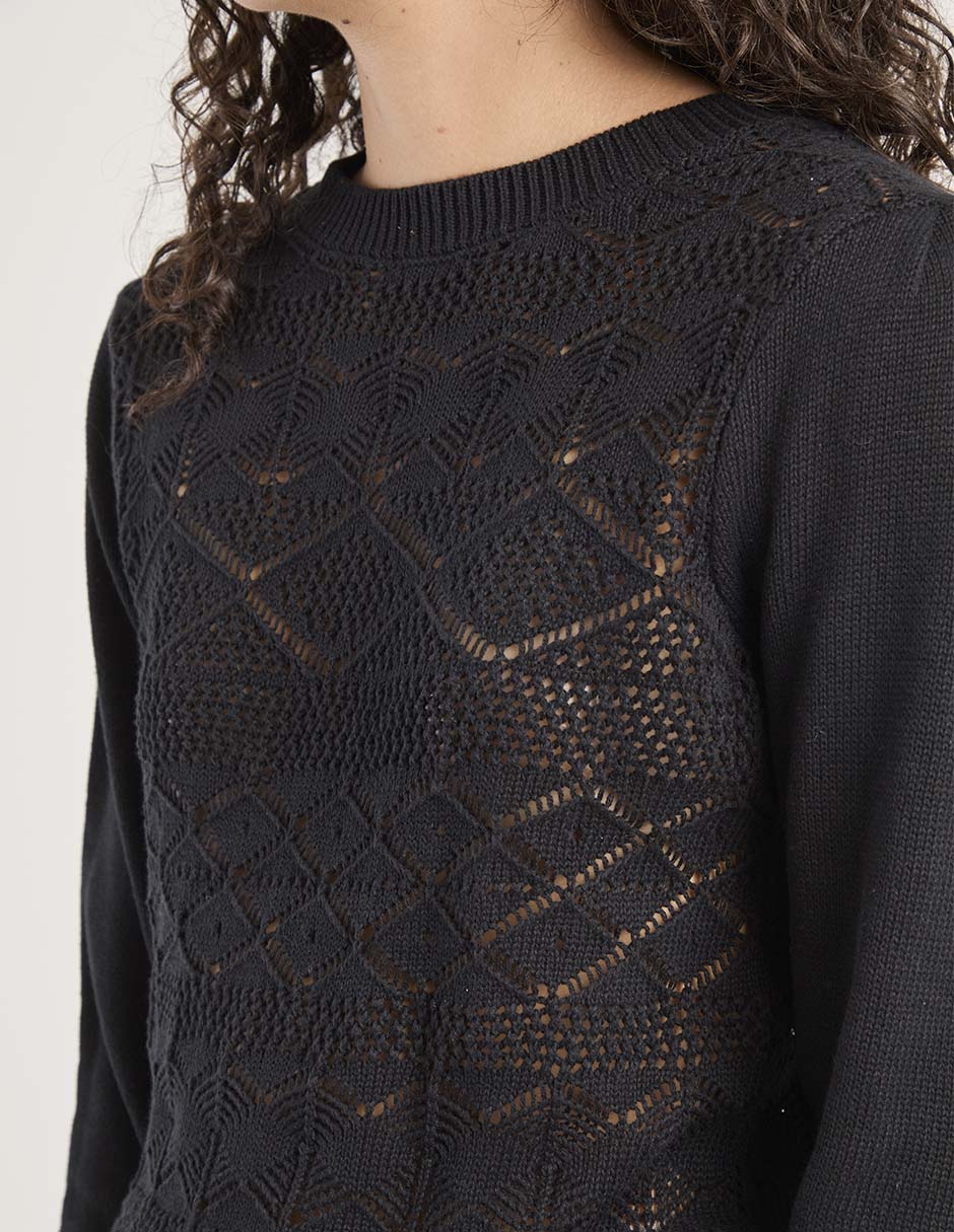Suéter cuello redondo para mujer 2