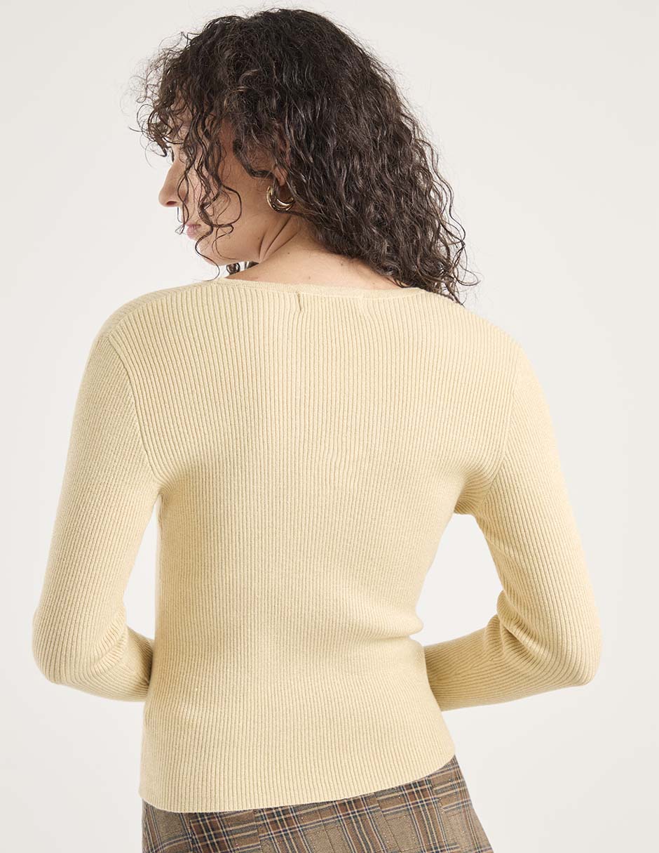 Suéter cuello redondo para mujer 4