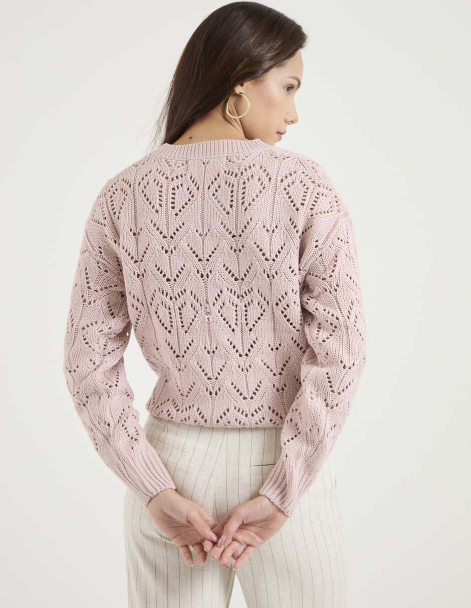 Suéter cuello redondo para mujer 5