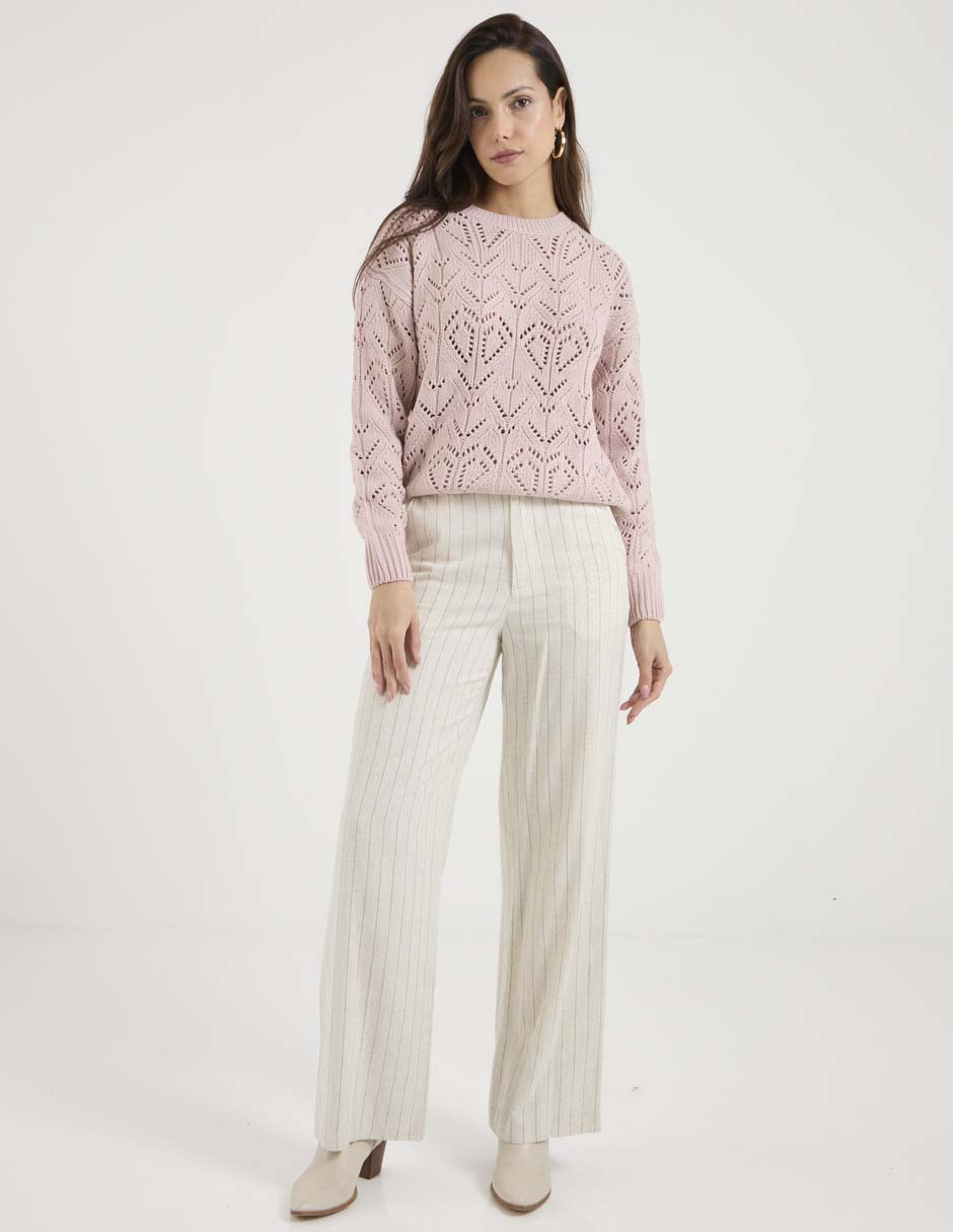 Suéter cuello redondo para mujer 4