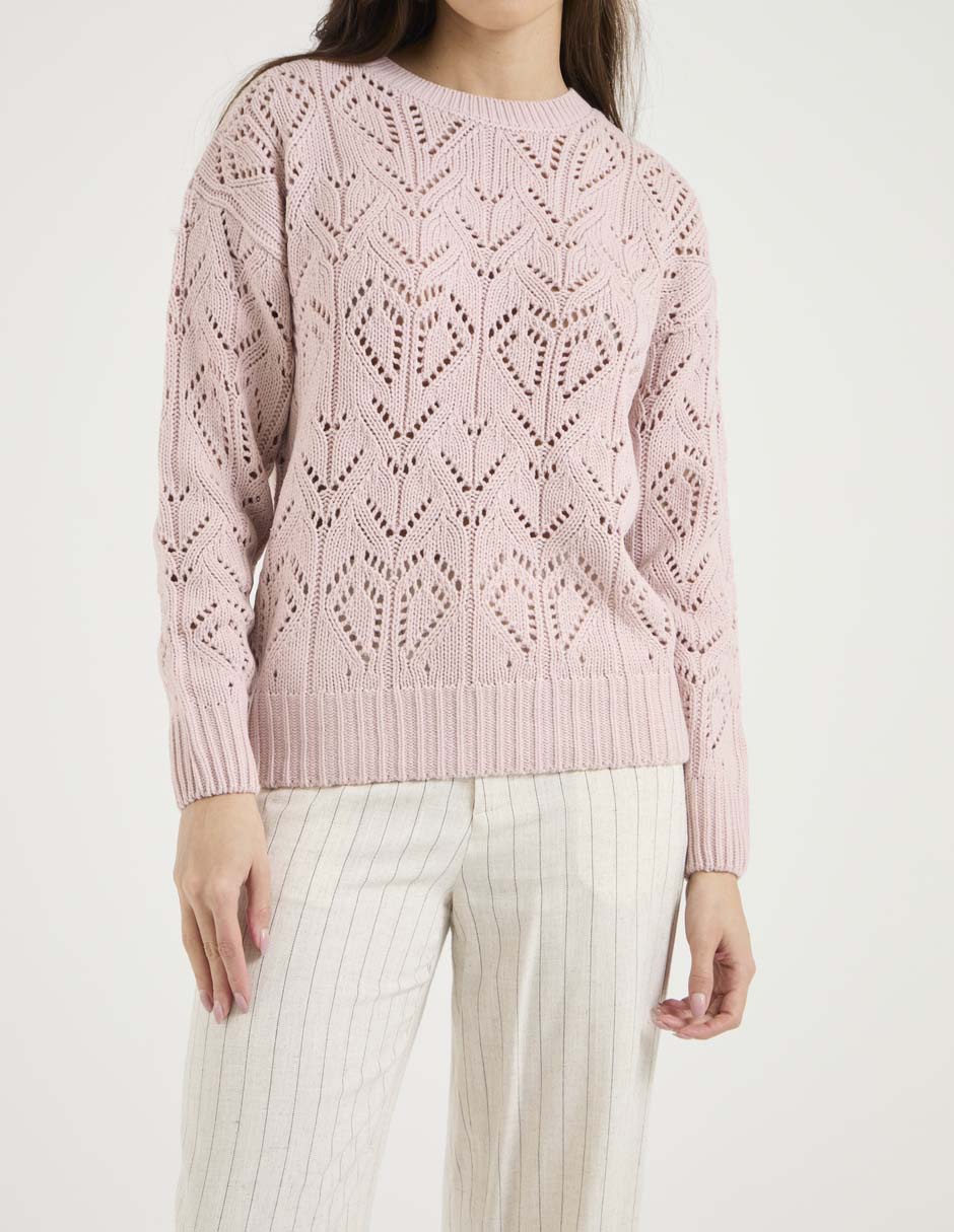 Suéter cuello redondo para mujer 2