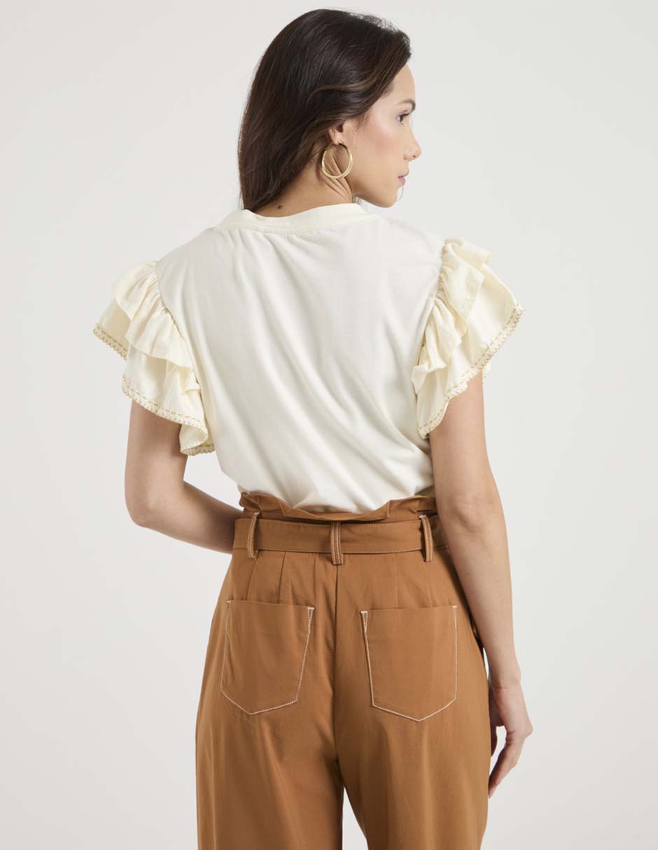 Playera manga corta cuello redondo mujer 5