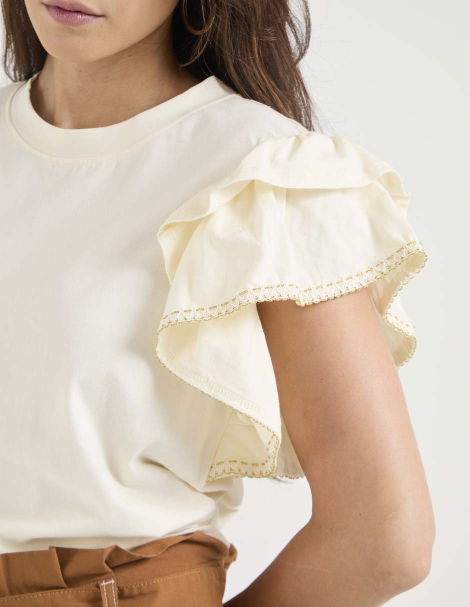 Playera manga corta cuello redondo mujer 3
