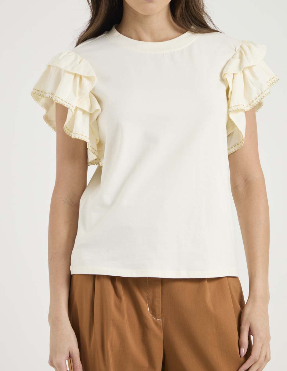 Playera manga corta cuello redondo mujer 2