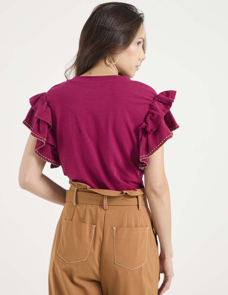 Playera manga corta cuello redondo mujer 2