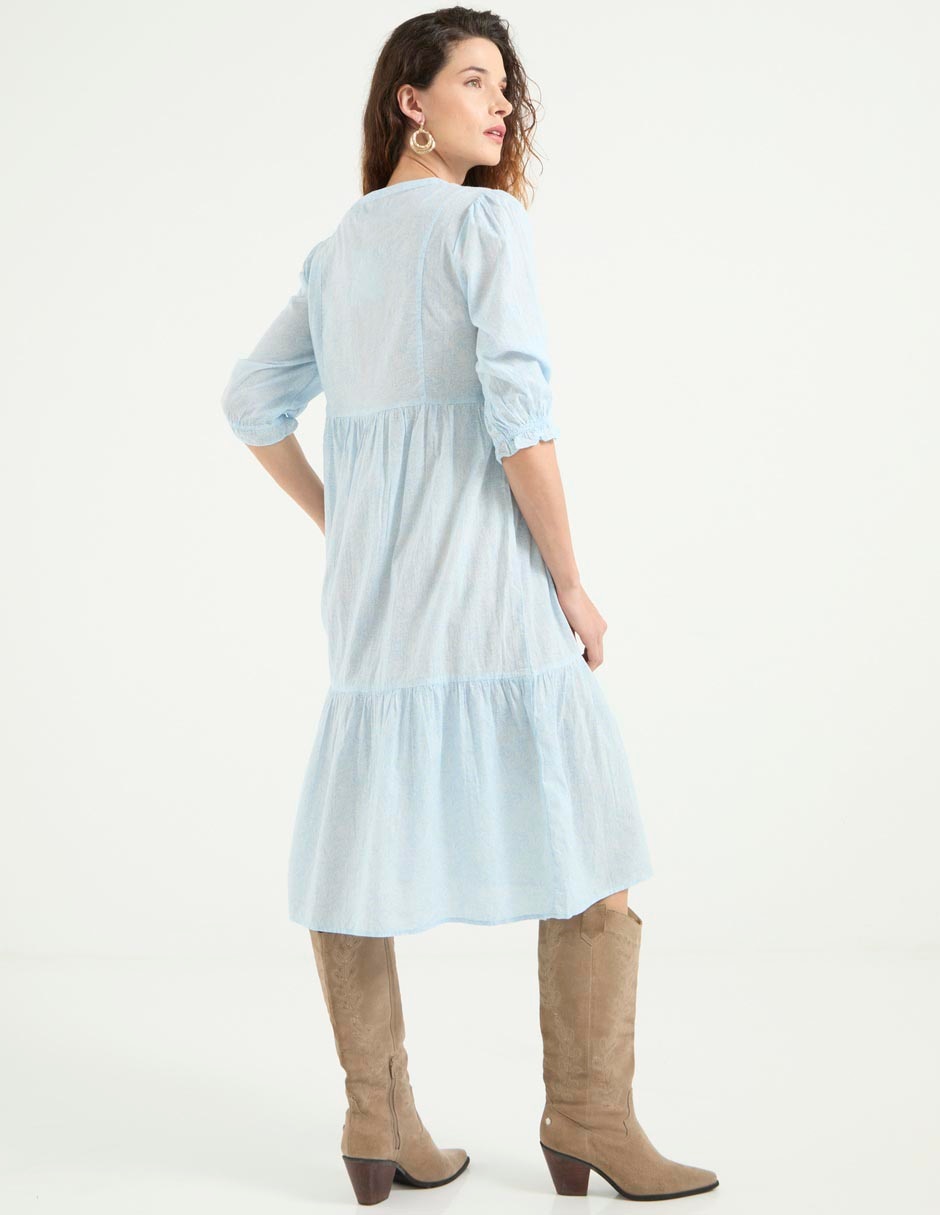 Vestido a la rodilla casual para mujer