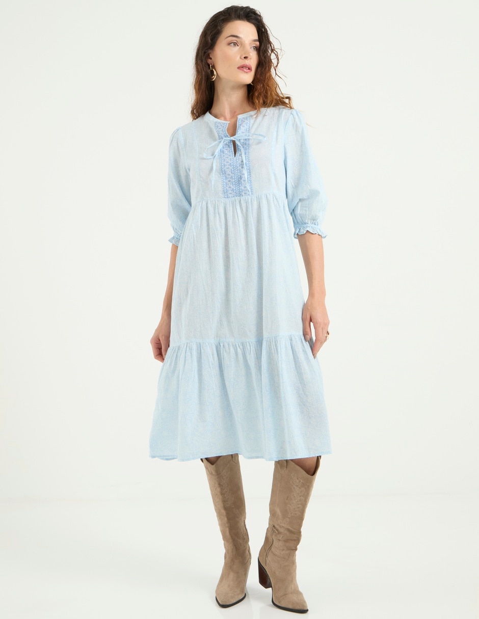 Vestido a la rodilla casual para mujer