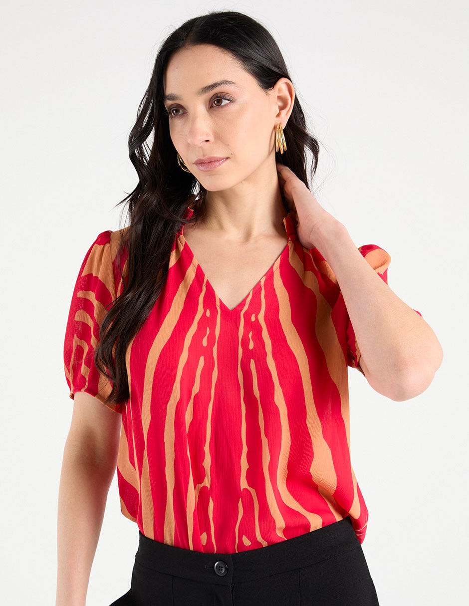 Blusa Liz& manga corta para mujer 1