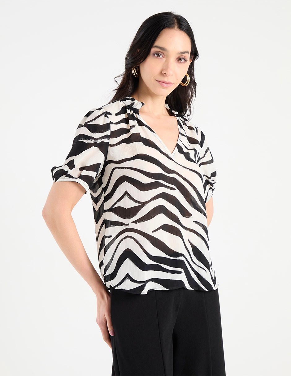 Blusa Liz& manga corta para mujer 1