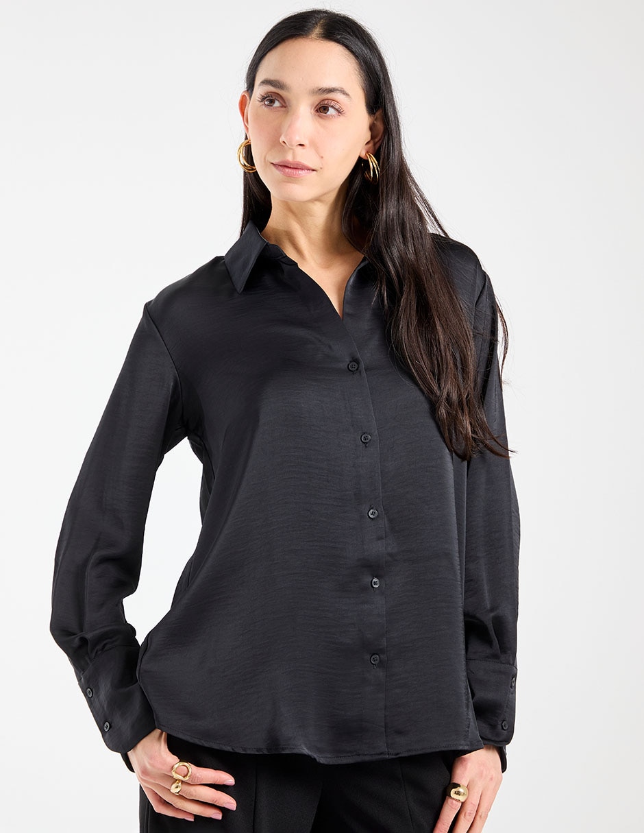 Blusa Liz& manga larga para mujer 7