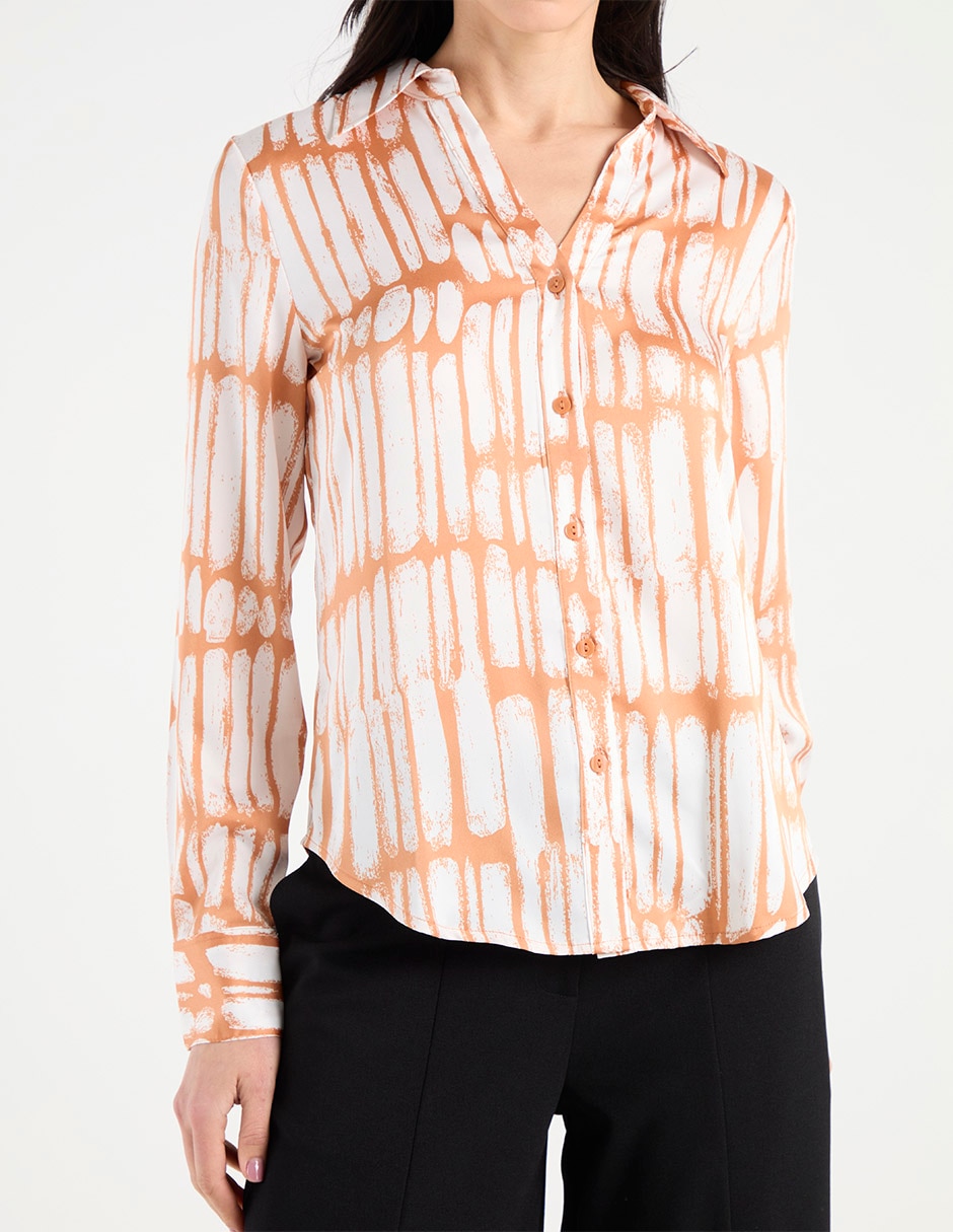 Blusa Liz&Co by Liz Claiborne manga larga para mujer