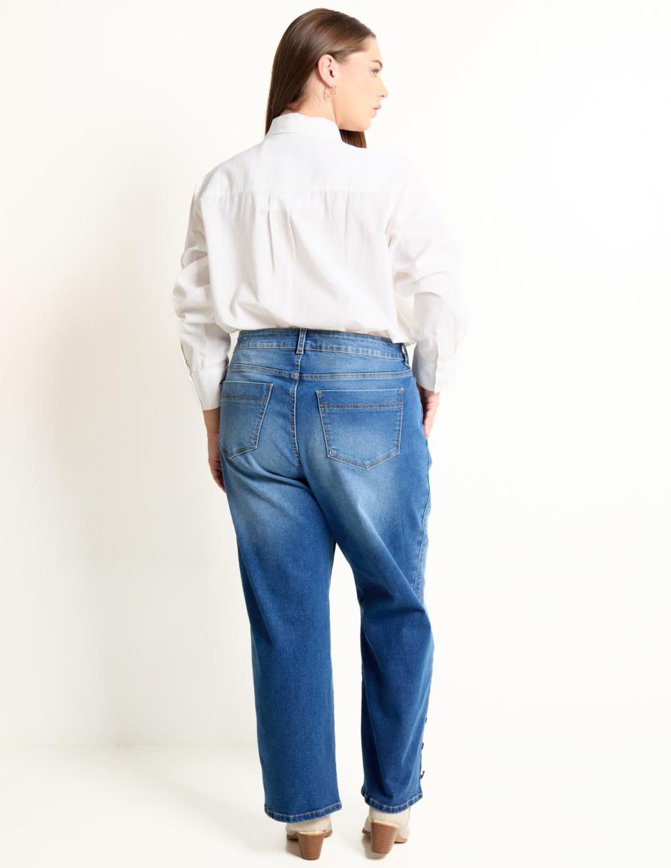 Jeans relaxed amplio para mujer 5