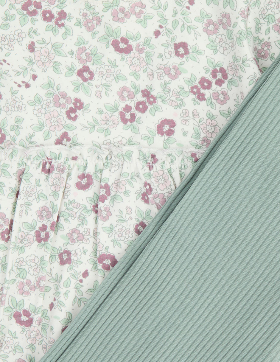 Conjunto pantalón de algodón para bebé niña 2 piezas 7