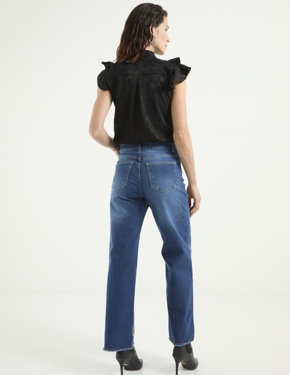 Jeans straight para mujer 4