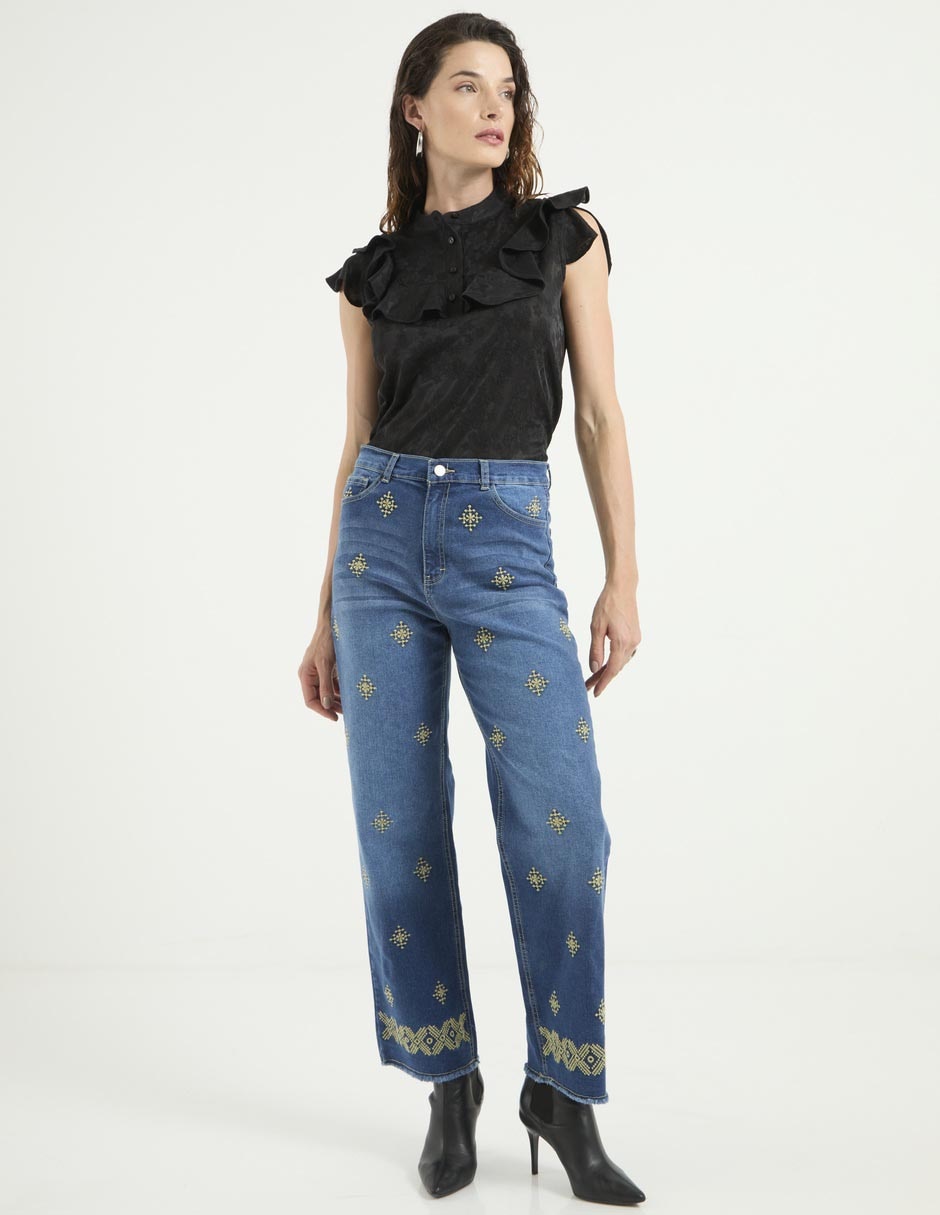 Jeans straight para mujer 3