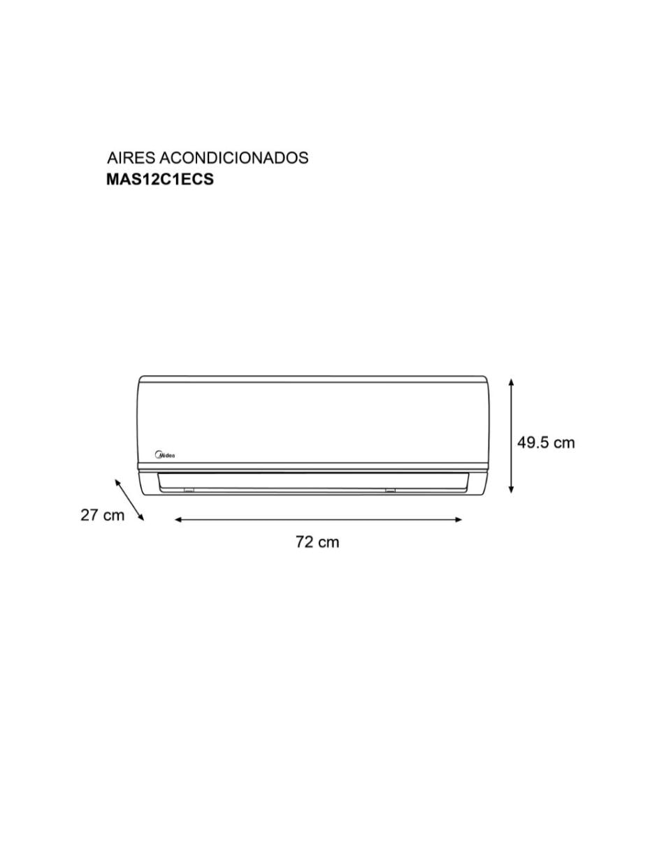 Aire acondicionado Frío 12000 BTU MAS12C1ECS 100 V