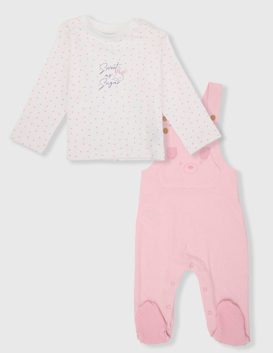 Conjunto de algodón para bebé niña 2 piezas