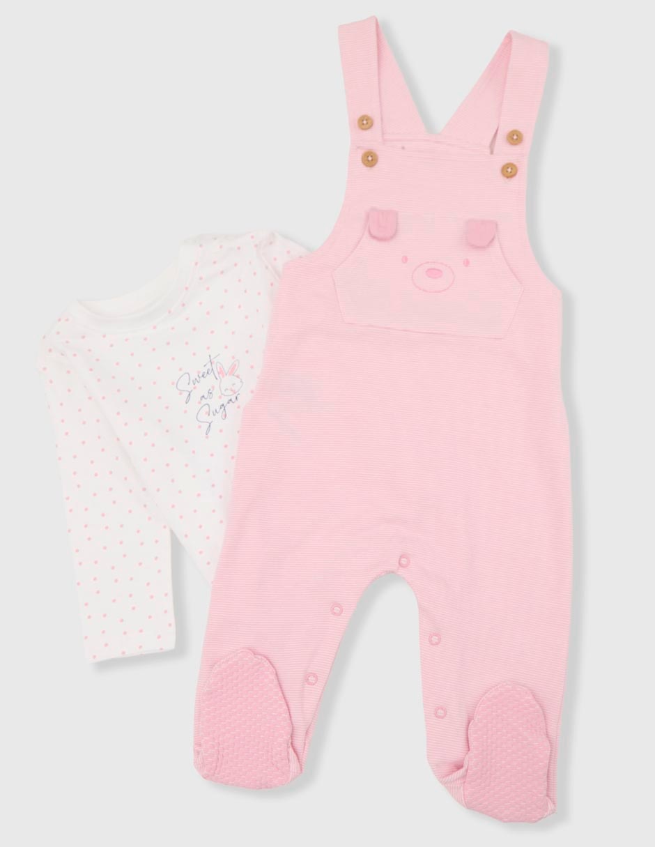 Conjunto de algodón para bebé niña 2 piezas
