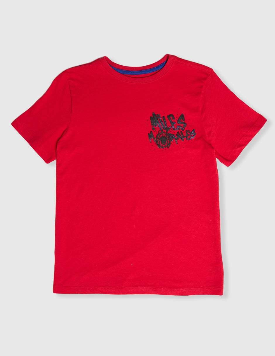 Playera Miles Morales Spider-Man manga corta para niño Playera Miles Morales Spider-Man manga corta para niño