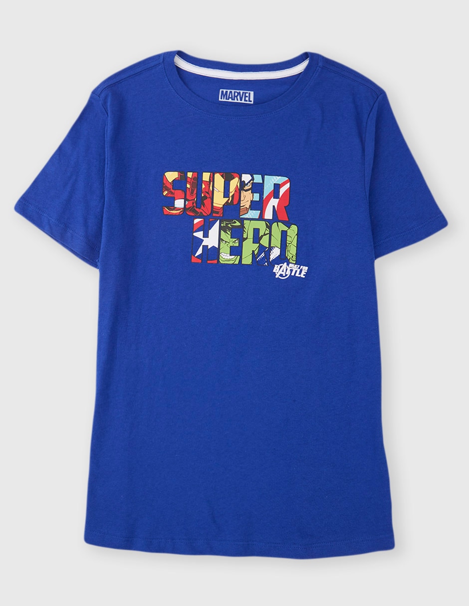 Playera Avengers manga corta para niño