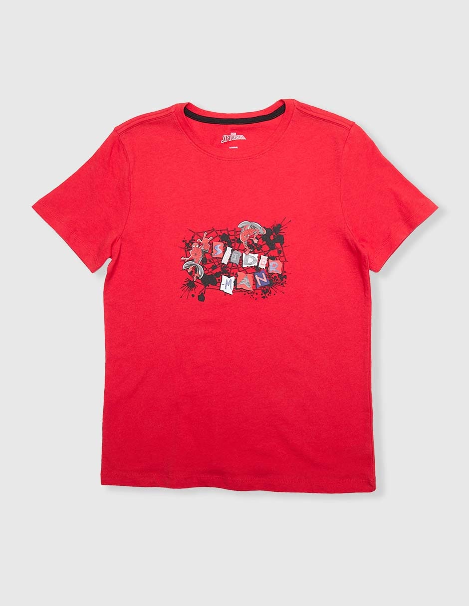 Playera Disney Dtr Spider-Man Marvel manga corta para niño