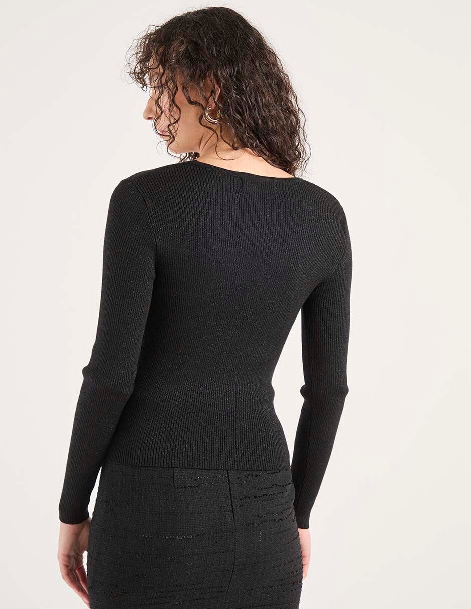 Suéter cuello redondo para mujer