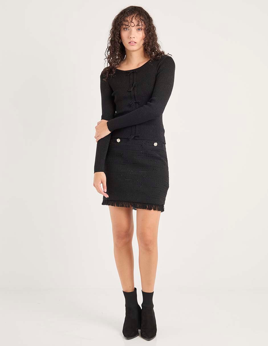 Suéter cuello redondo para mujer