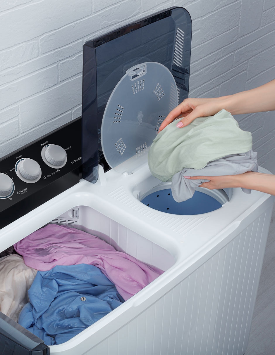 Lavadora 22 kg semiautomática carga superior lmdx2224hbab0