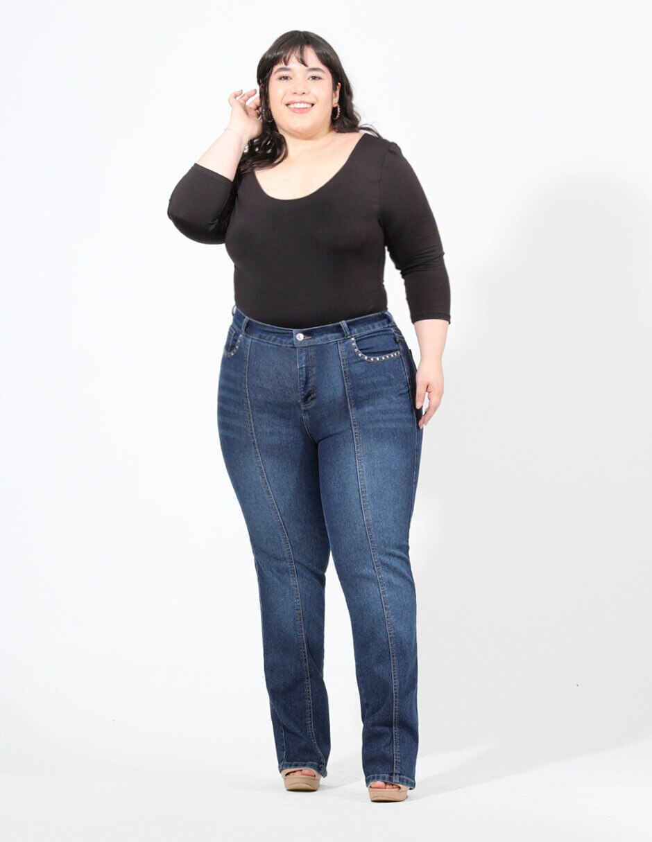 Jeans straight para mujer 4