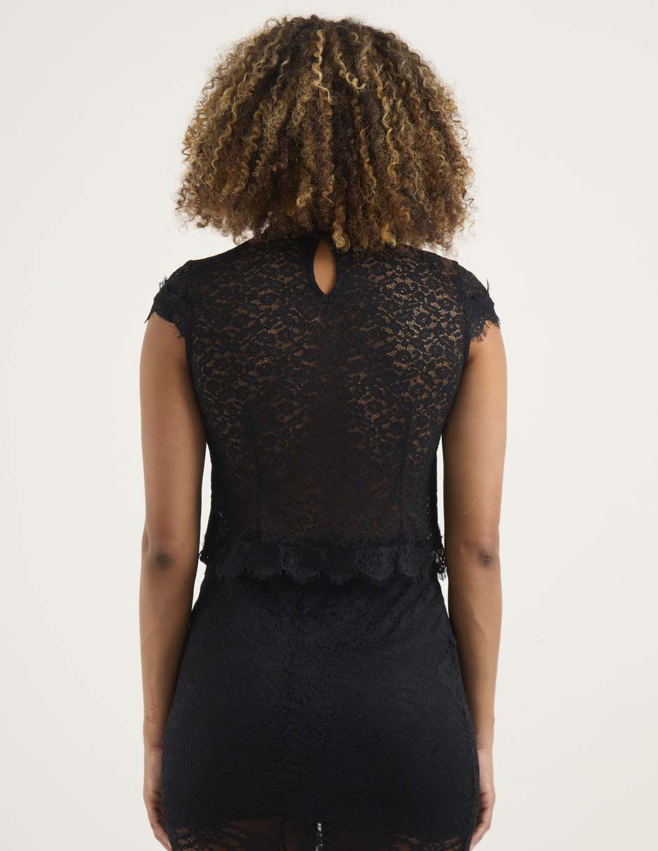 Blusa Metropolis manga corta para mujer
