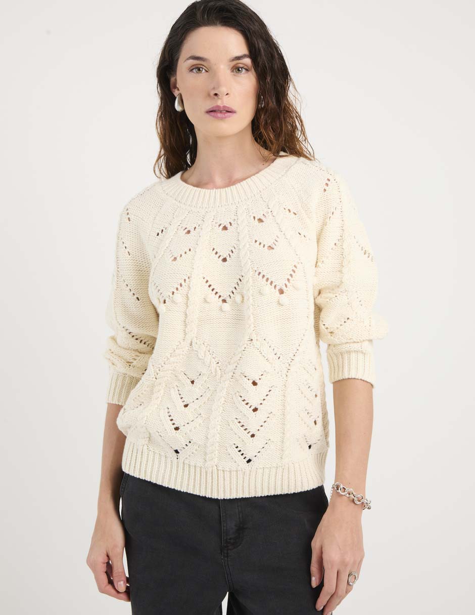 Suéter cuello redondo para mujer Suéter cuello redondo para mujer