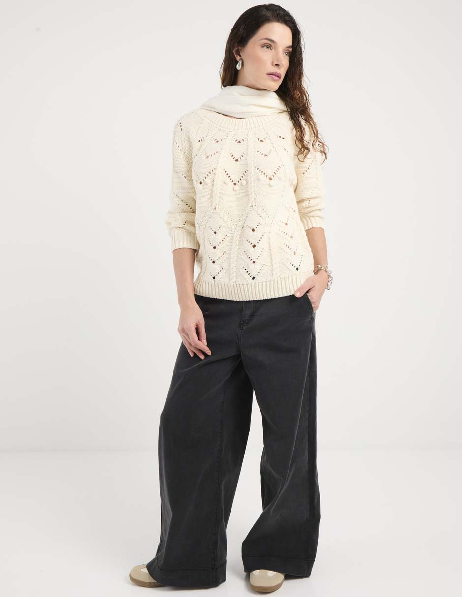 Suéter cuello redondo para mujer 3