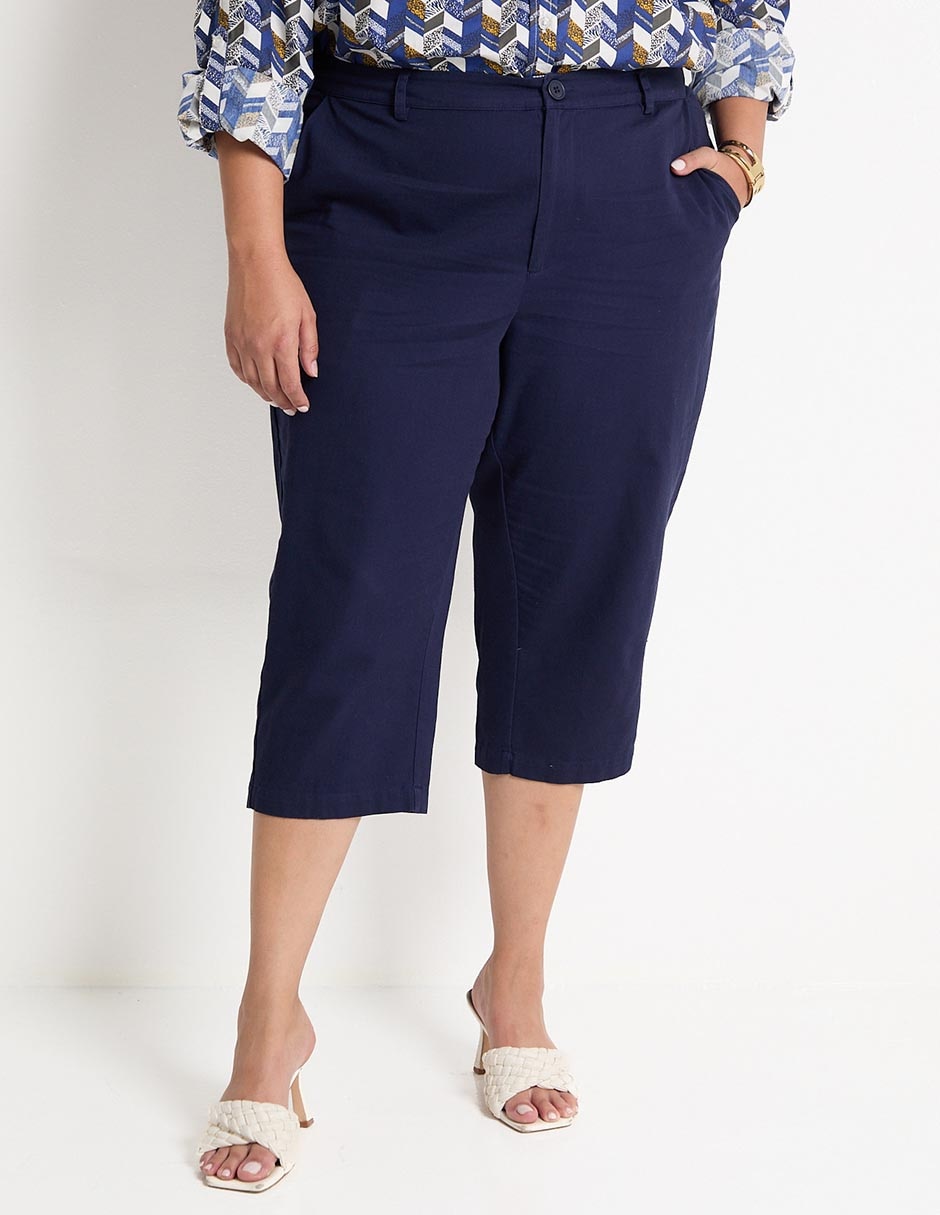 Pantalón capri straight para mujer Pantalón capri straight para mujer