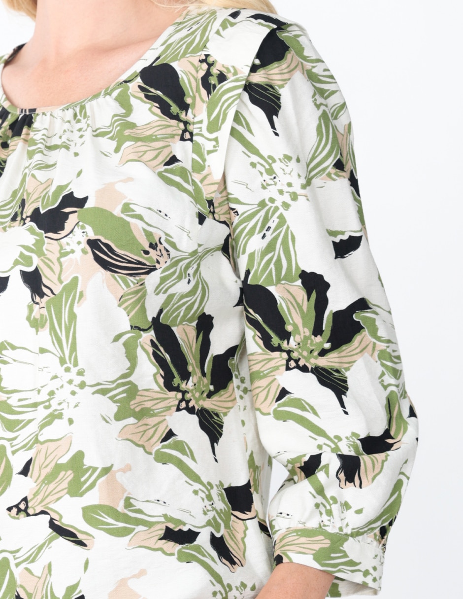 Blusa Pierre Cardin manga larga para mujer