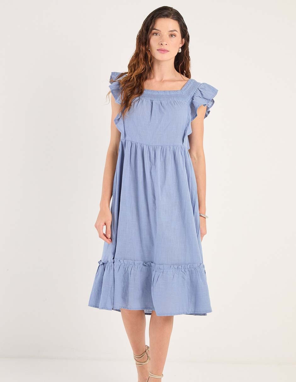 Vestido midi casual para mujer