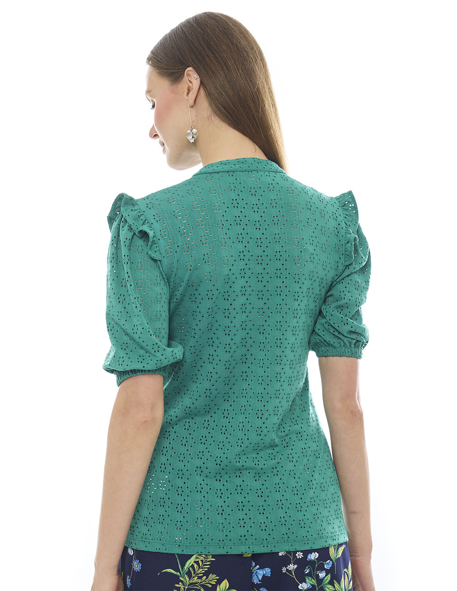 Blusa manga corta para mujer 5