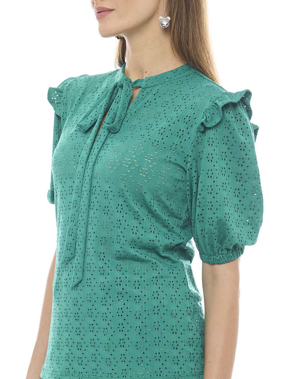 Blusa manga corta para mujer 7