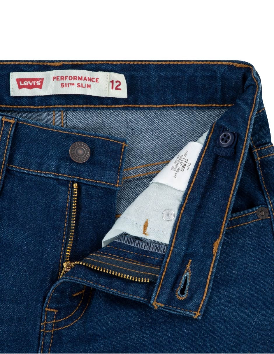 Jeans straight Levi´s lavado obscuro para niño