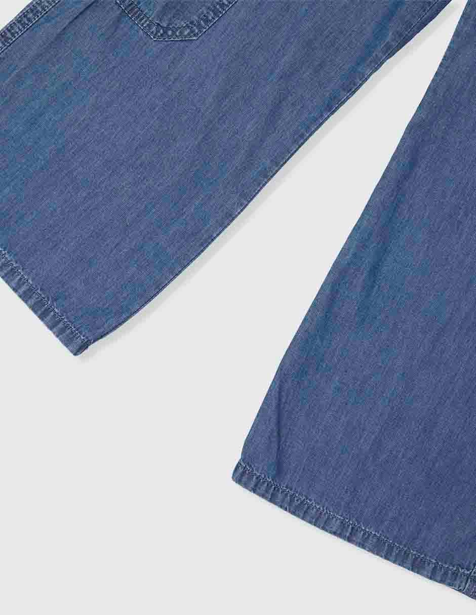 Jeans cargo amplio Weekend lavado medio para niña