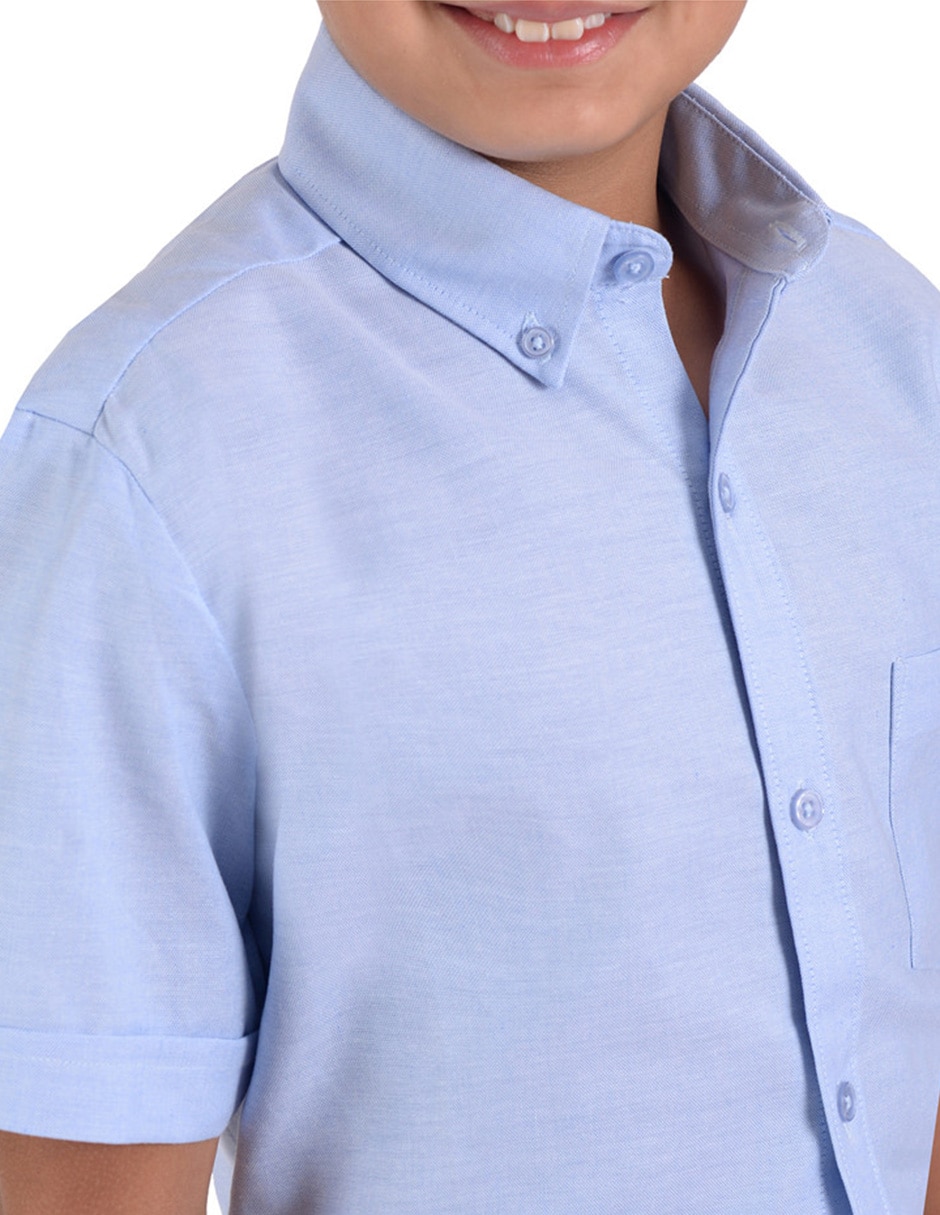 Camisa casual Yale de algodón manga corta para niño