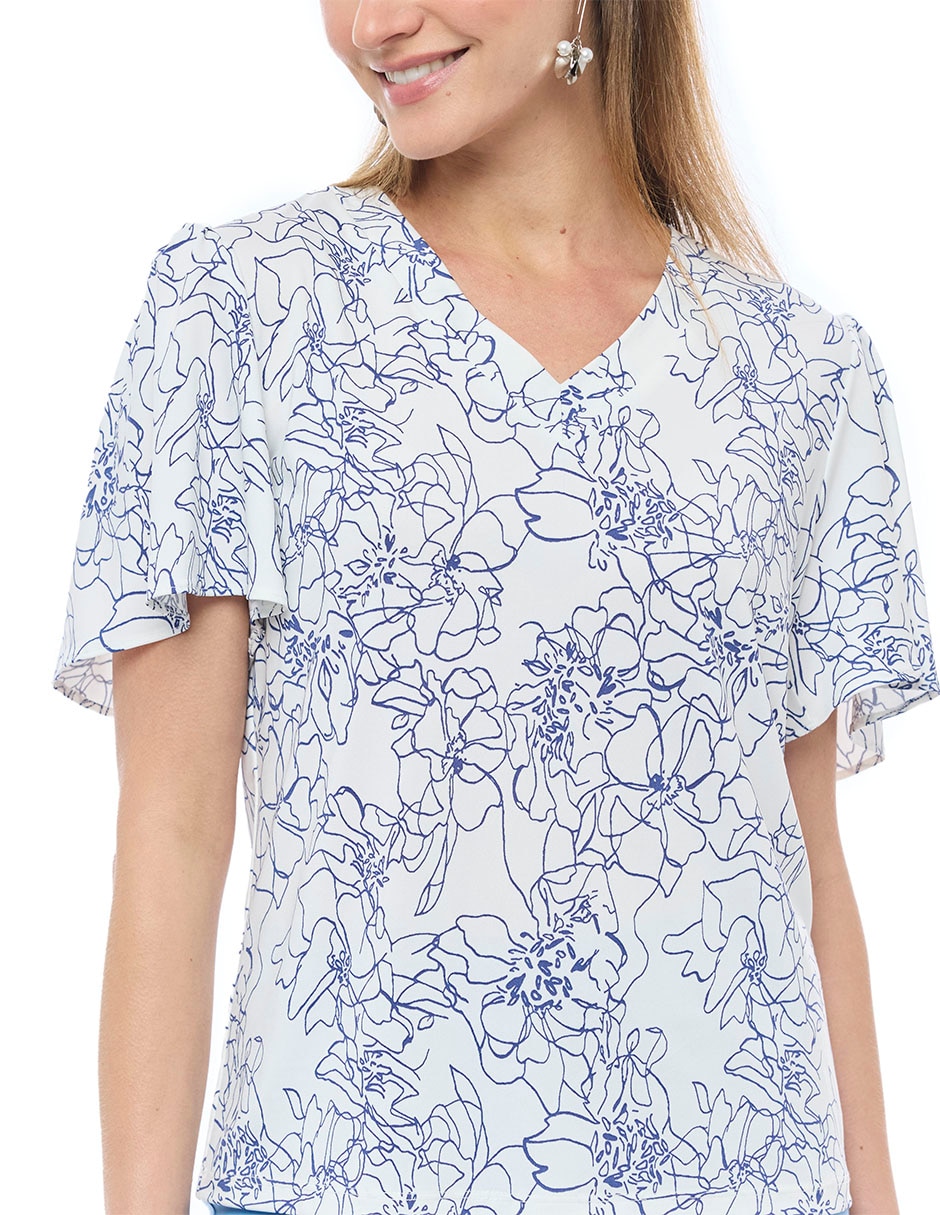 Blusa manga corta para mujer 7