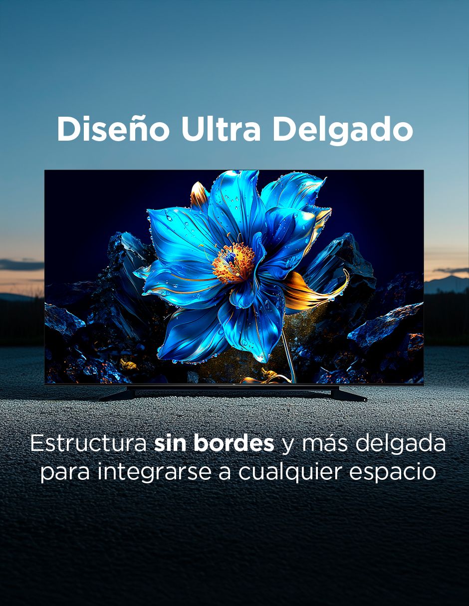 Pantalla qled de 43 pulgadas 4k/uhd 43q6k con google tv 12