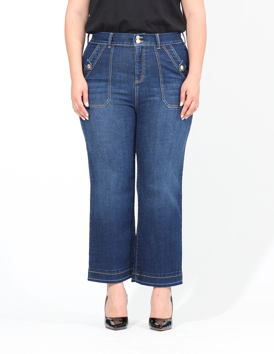 Jeans Oh Pomp corte cintura alta para mujer
