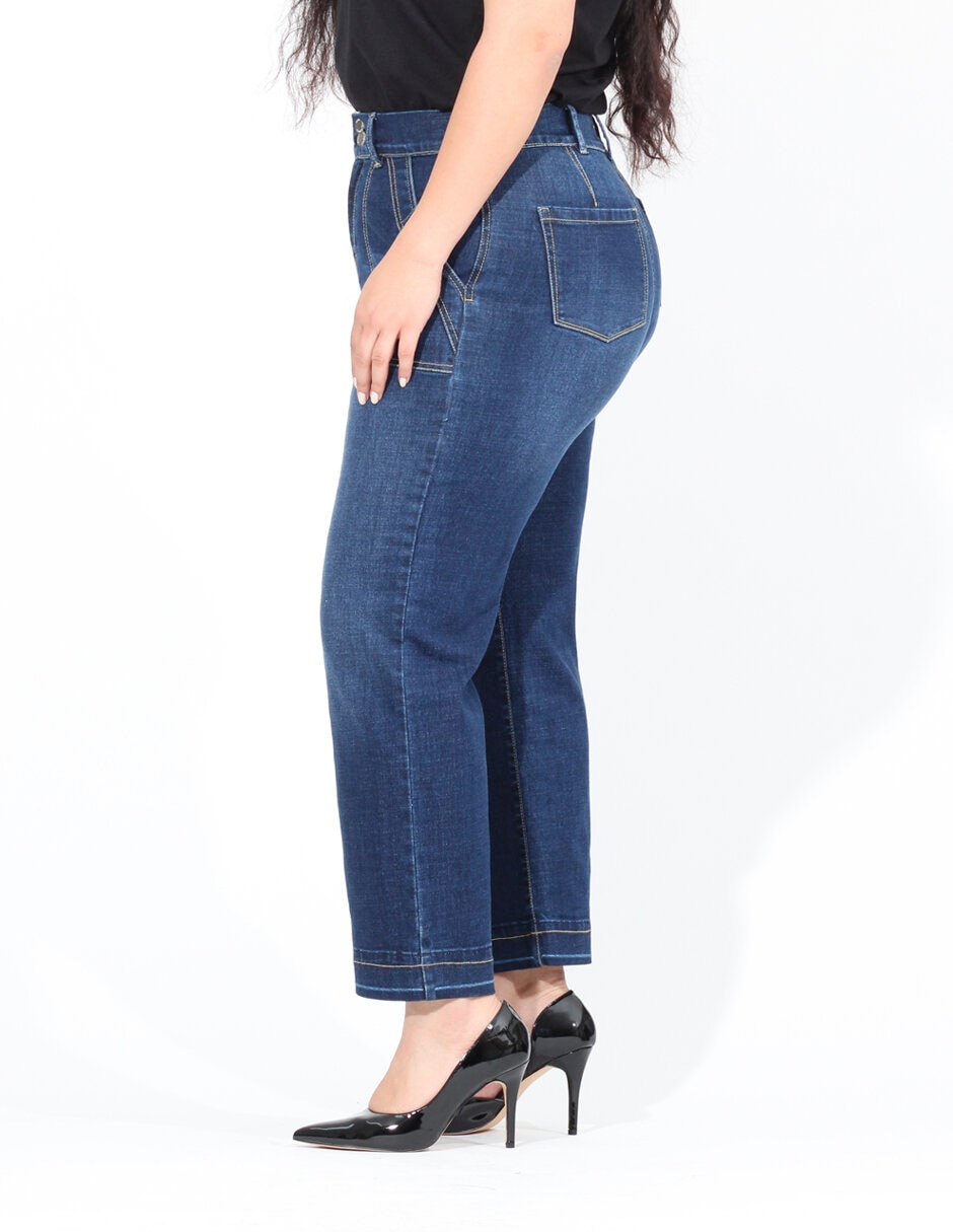 Jeans Oh Pomp corte cintura alta para mujer